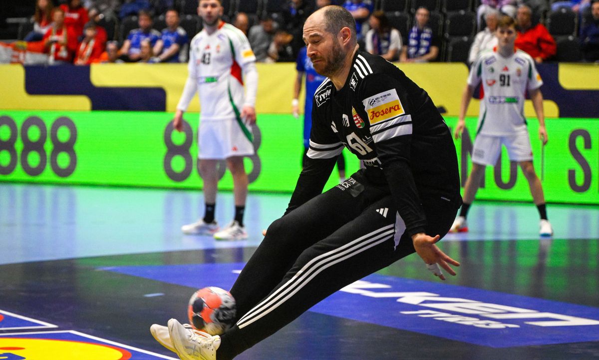 A magyar kapusok és a védelem is kiválóan teljesít. Fotó: Hegedüs Róbert / MTI Fotószerkesztõség