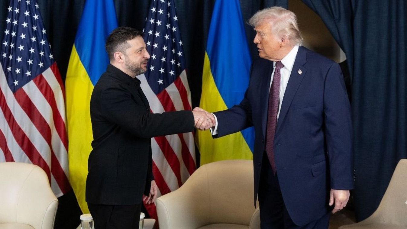Volodimir Zelenszkij ukrán elnök és Donald Trump amerikai elnök