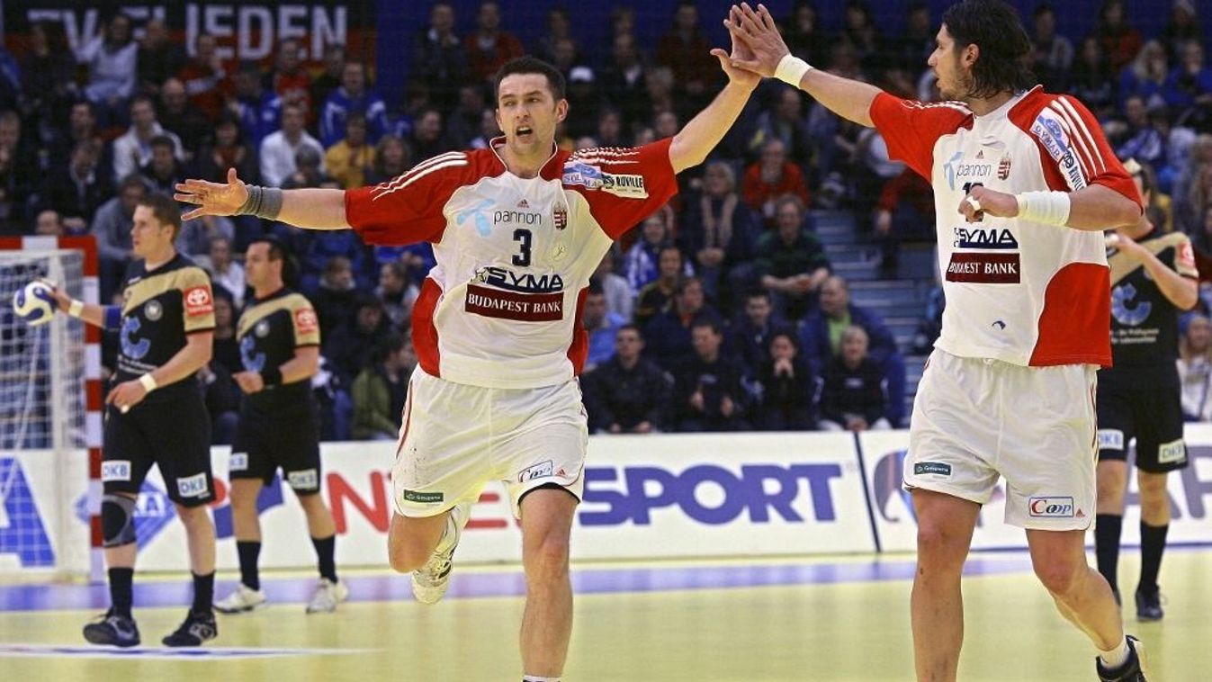 Ketten a 2008-as férfikézilabda Európa-bajnokságon szerepelt magyar csapatból: Ilyés Ferenc (balra) és Nagy László