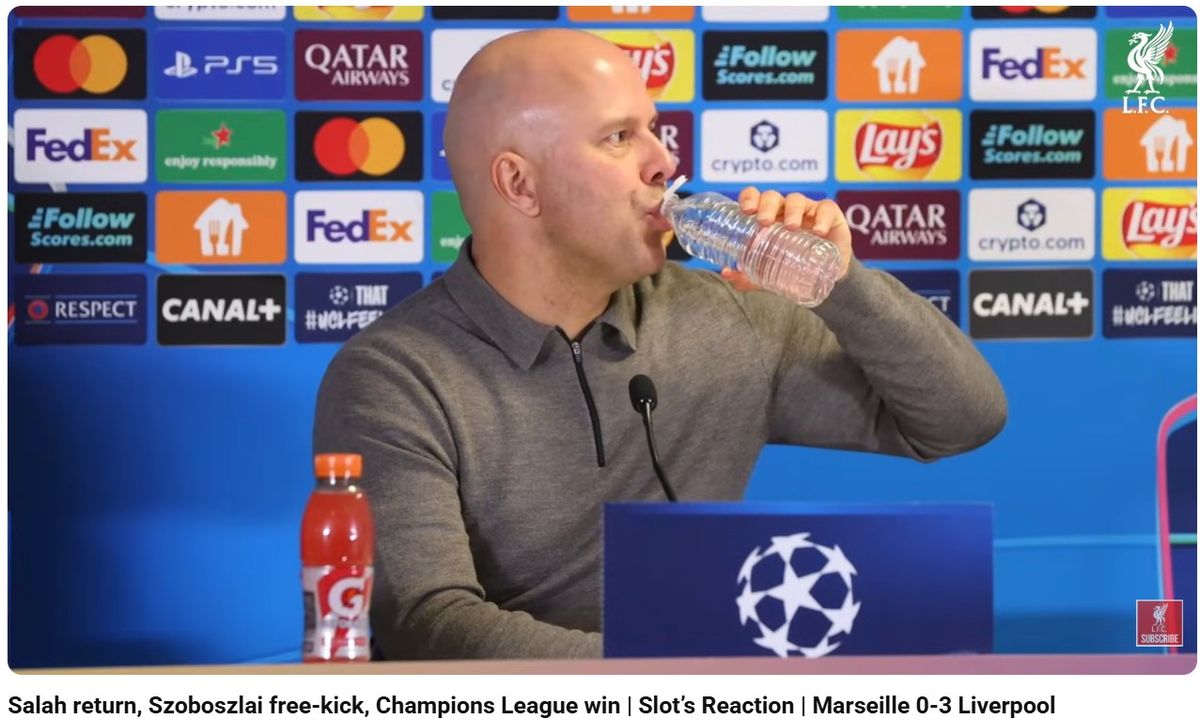 A Liverpool hivatalos videómegosztó oldala ezzel a címmel tette közzé Arne Slot sajtójátékoztatóját, pedig Szoboszlai gólja nem is került szóba