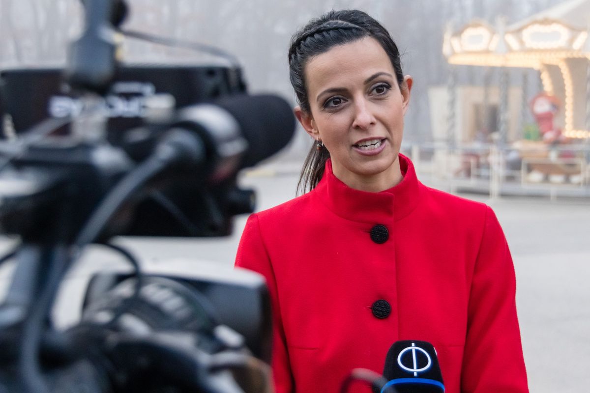 Zánka, 2025. december 9.
Koncz Zsófia, a Kulturális és Innovációs Minisztérium családokért felelős államtitkára nyilatkozik a sajtónak a Zánkai Erzsébet-táborban tartott Erzsébet-karácsony programon 2025. december 9-én.
MTI/Katona Tibor