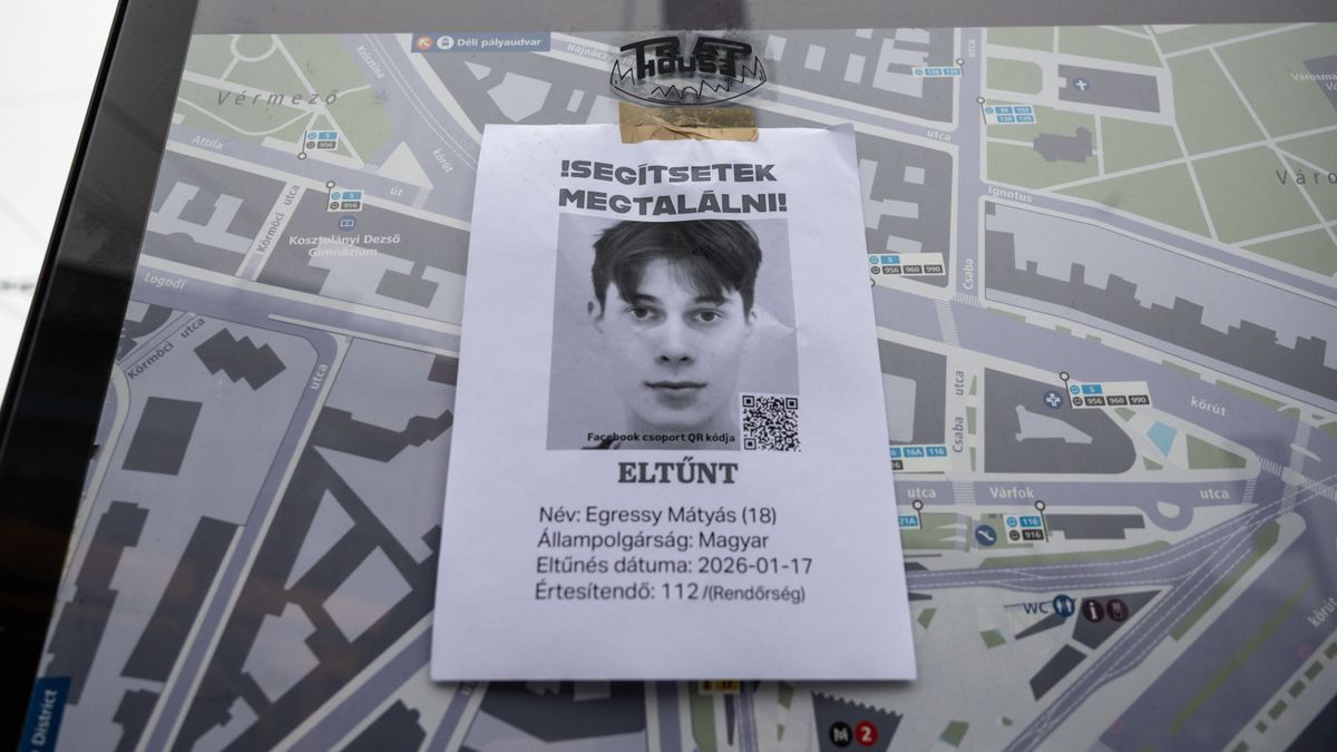 Megerősítette Egressy Mátyás családja, hogy a Lánchídról szombaton leesett ember a gyermekük lehetett