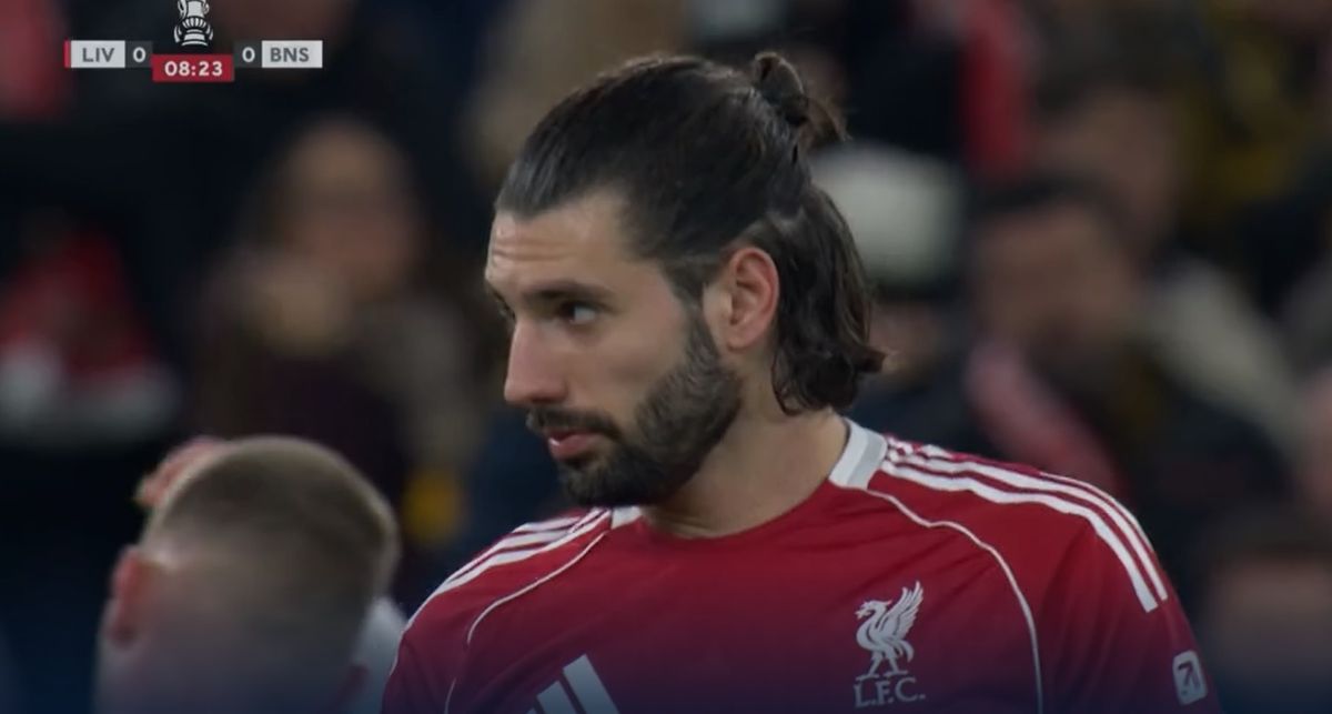 Szoboszlai Dominik 08.21-nél lőtte a Liverpool első gólját, de 08.23-nál már ilyen arcot vágott