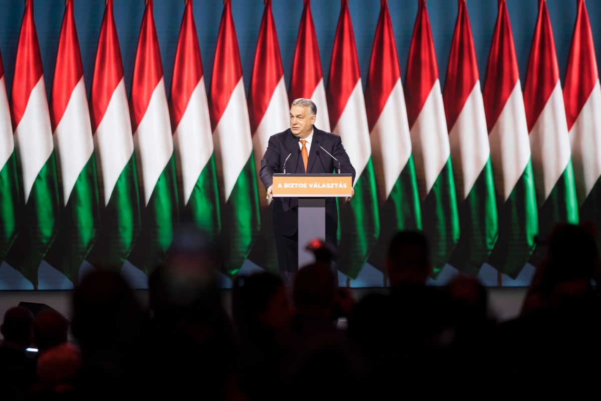 Budapest, 2026. január 10.
A Miniszterelnöki Kommunikációs Főosztály által közreadott képen Orbán Viktor miniszterelnök, a Fidesz elnöke beszédet mond a párt kongresszusán a budapesti Hungexpón 2026. január 10-én.
MTI/Miniszterelnöki Kommunikációs Főosztály/Kaiser Ákos