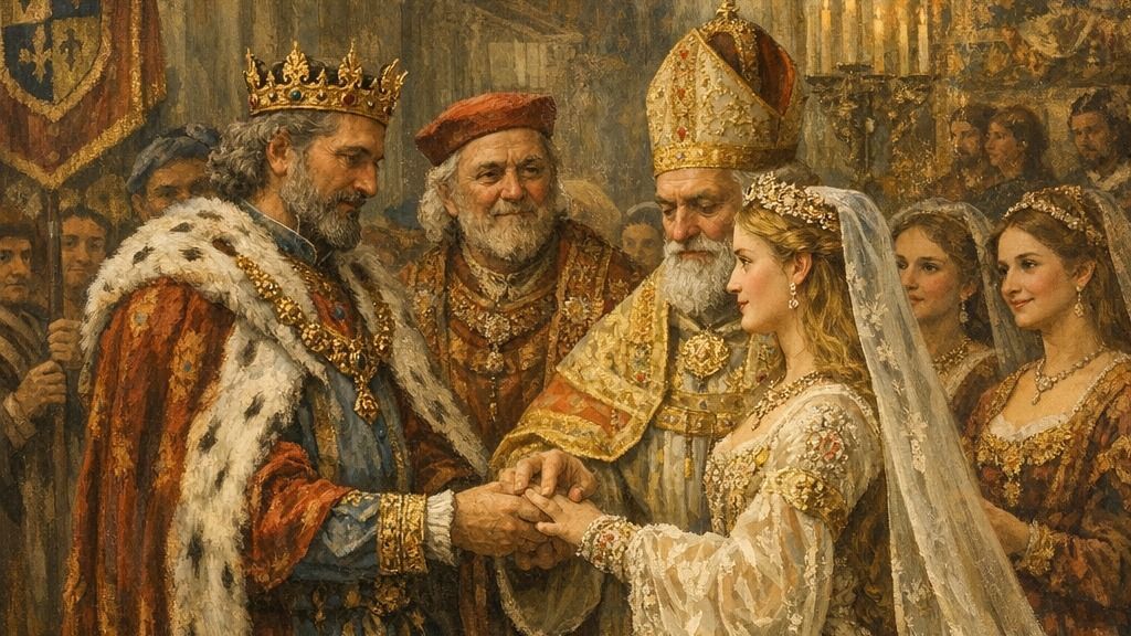 Utószülött István szüleinek esküvője: II. András és Estei Beatrix frigye