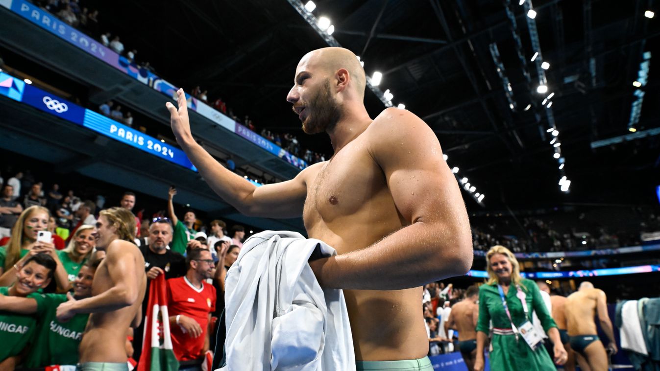 vízilabda Eb
Nanterre, 2024. augusztus 7.
Zalánki Gergő a 2024-es párizsi nyári olimpia férfi vízilabdatornájának negyeddöntőjében játszott Olaszország - Magyarország mérkőzés után a Párizs melletti Nanterre-ben lévő Paris La Défense Arénában 2024. augusz