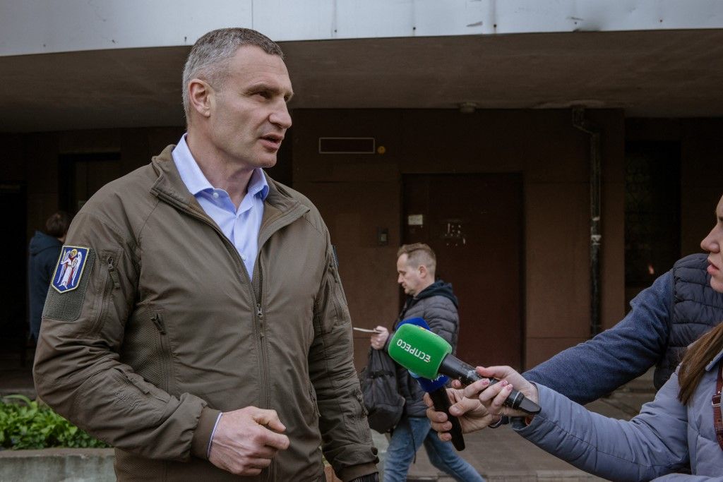 Vitalij Klicsko polgármester (Fotó: AFP)