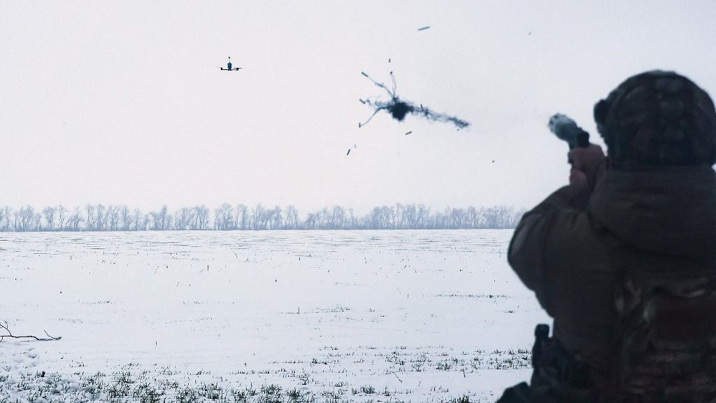 Dróntámadás után kritikus a helyzet Ukrajnában (Fotó: AFP)