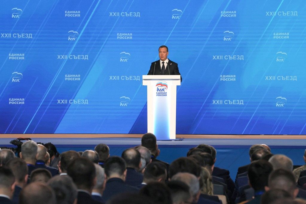 Dmitrij Medvegyev Fotó: YEKATERINA SHTUKINA / POOL