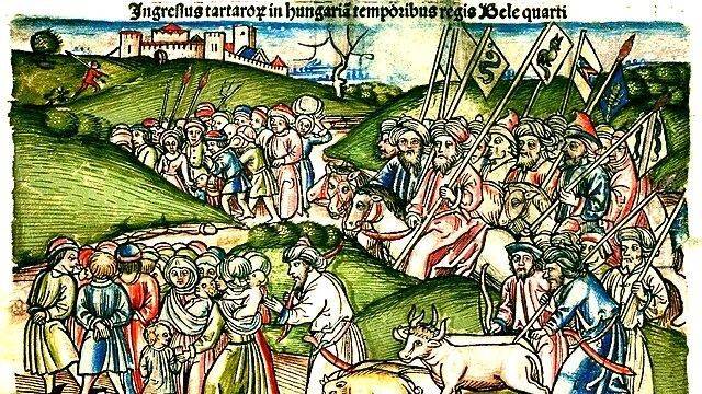 Tatárjárás a Thúróczy Krónikában. forrás: Wikimedia Commons