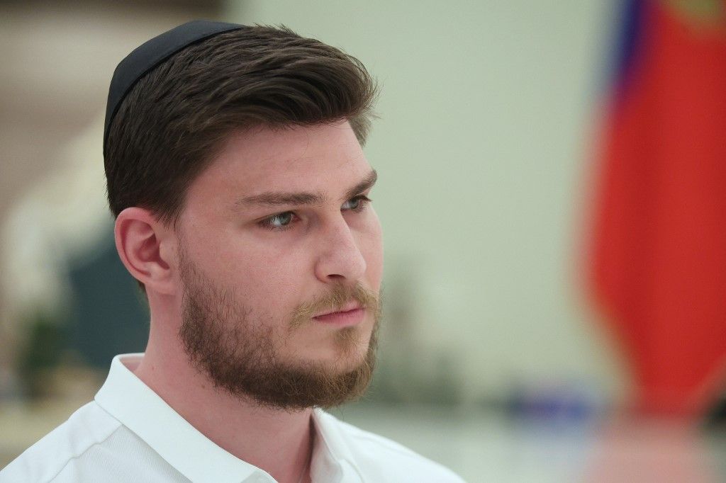 Alexander Trufanov, orosz-izraeli túsz, akit a Hamász palesztin militáns csoport engedett szabadon egy Izraellel kötött fogolycsere során  (Fotó: AFP)