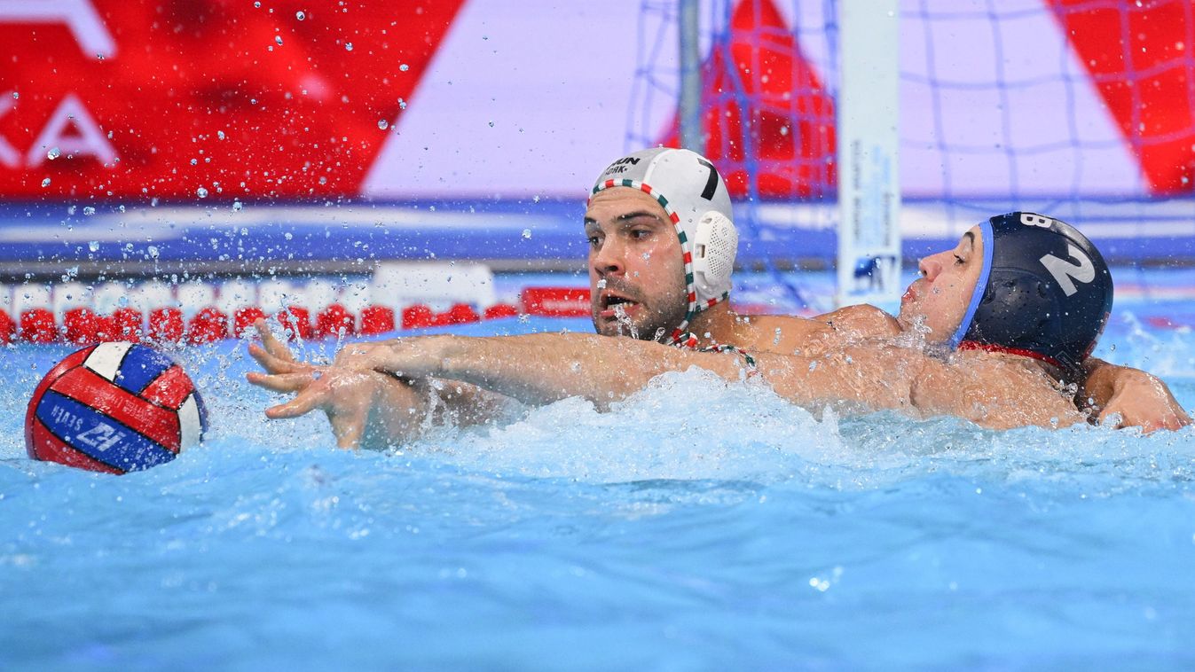 szerb-magyar
Belgrád, 2026. január 18.
Fekete Gergő (b) és a szerb Dusan Mandic a belgrádi férfi vízilabda Európa-bajnokság középdöntőjének E csoportjában játszott&nbsp;Magyarország - Szerbia mérkőzésen a Belgrade Arenában 2026. január 18-án.
MTI/Czeglédi Zsol