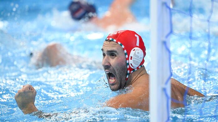 Szerbia - Csoma Kristóf kapus a belgrádi férfi vízilabda Európa-bajnokság középdöntőjének E csoportjában játszott&nbsp;Magyarország - Hollandia mérkőzésen