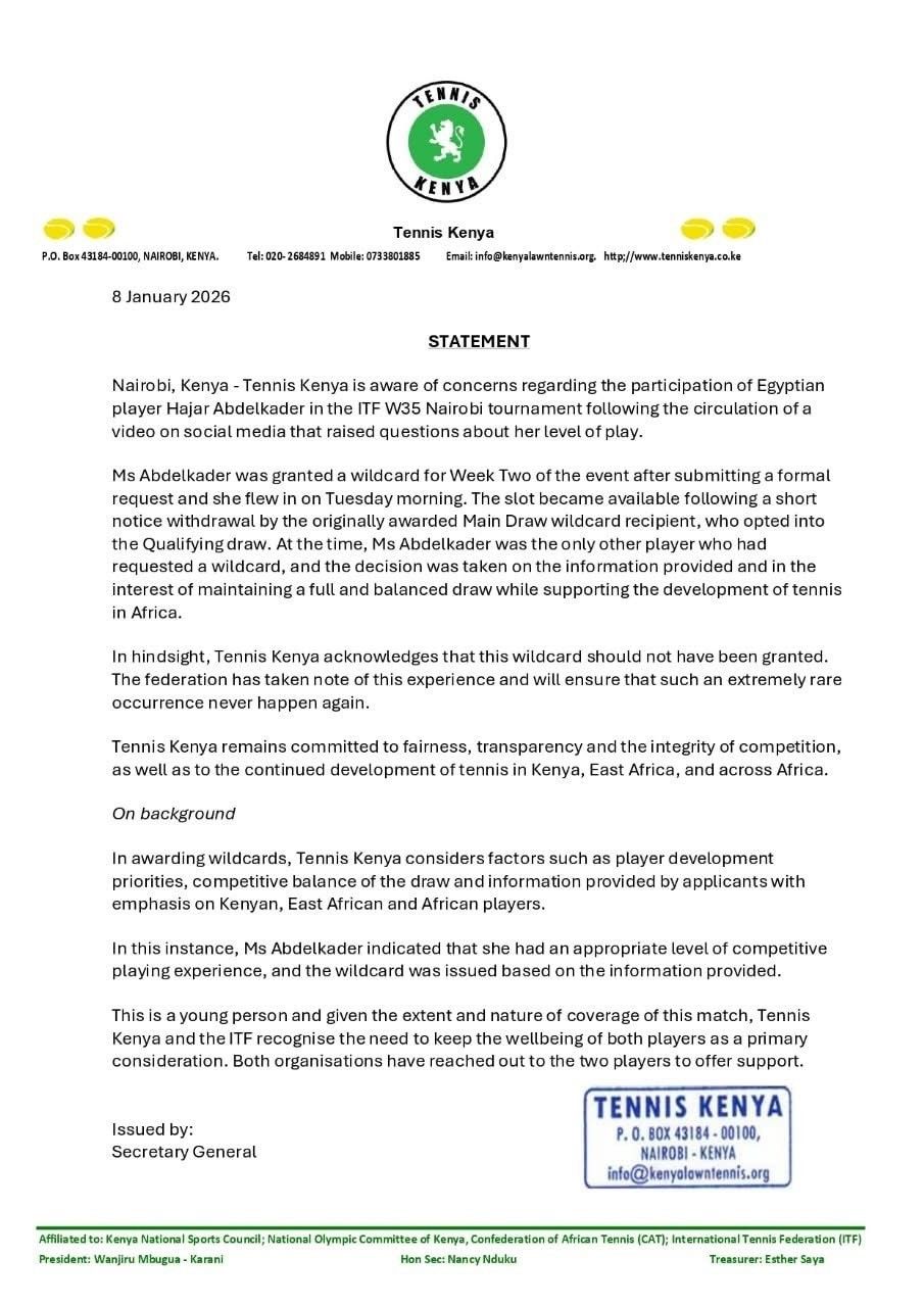 A hihetetlen magyarázkodás a kenyai szervezők részéről