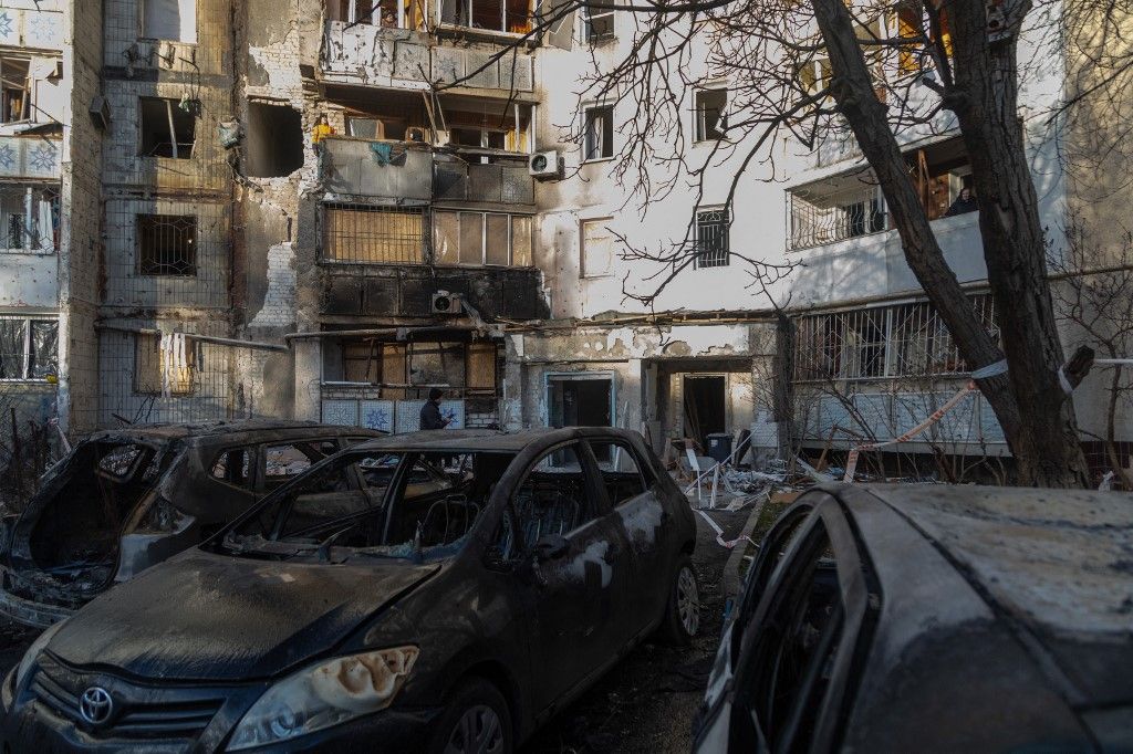 Szilveszter éjjel az orosz erők Odesszát támadták (Fotó: ARTUR SHVITS / ANADOLU)