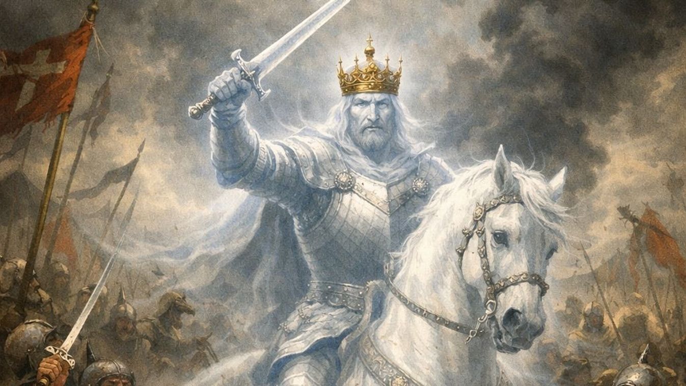 Szent László király segíti a csatában harcolókat