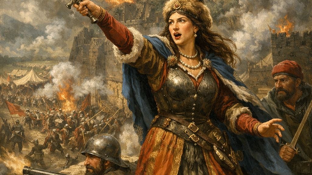 Zrínyi Ilona Munkács várát védi