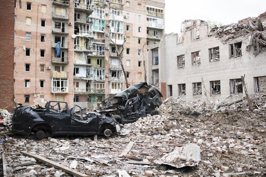 Háborús pusztítás kegyetlen valóság (Fotó: AFP)