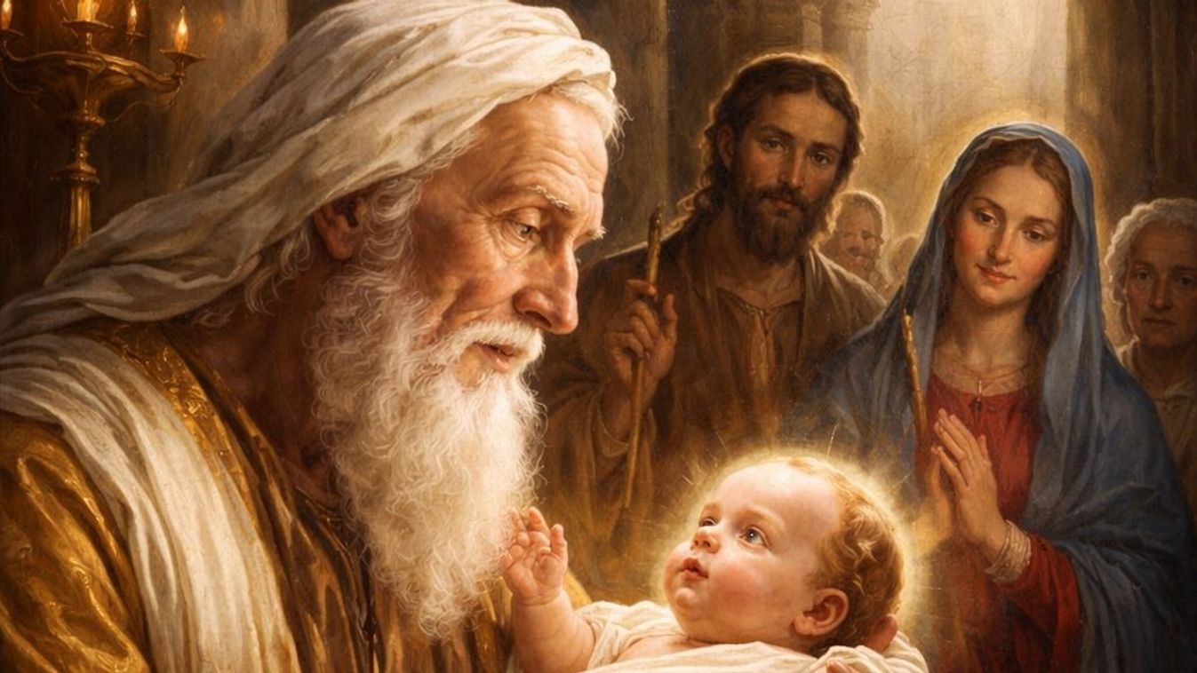 Gyertyaszentelő: Jézus és Simeon találkozása
