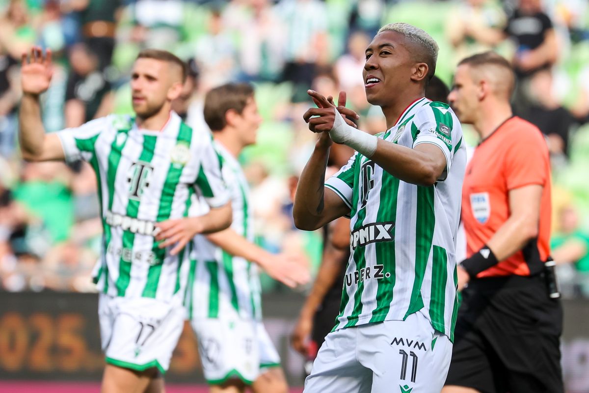 Saldanha (jobbra) egy évig szórakoztatta a Ferencváros szurkolóit
