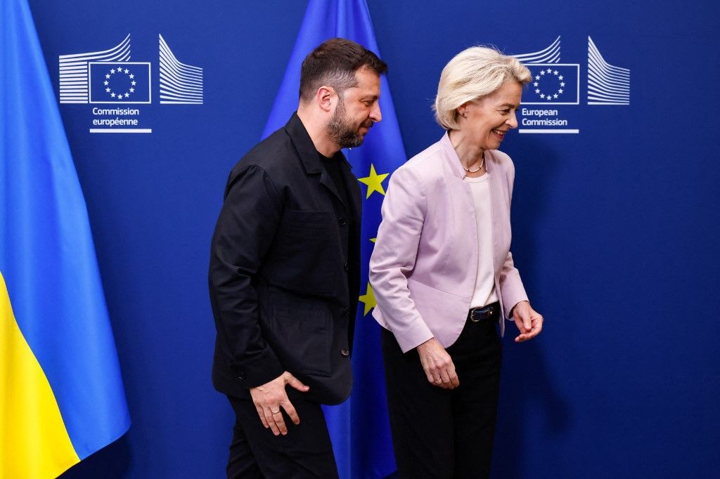 Brüsszel Ukrajna gyorsított uniós csatlakozását akarja (Fotó: AFP)