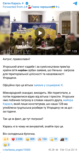 Magyarországot órák alatt szétkapnánk – így fenyegette meg a magyarokat az ukrán hadsereg egyik tisztje