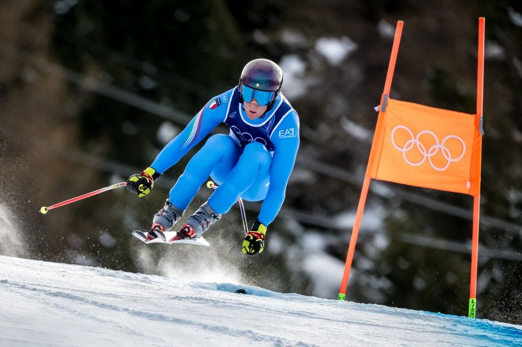 Az olasz Giovanni Franzoni teljesítette a leggyorsabban a lesiklást a téli olimpia egyik új versenyszámában, a férfi-csapatkombinációban