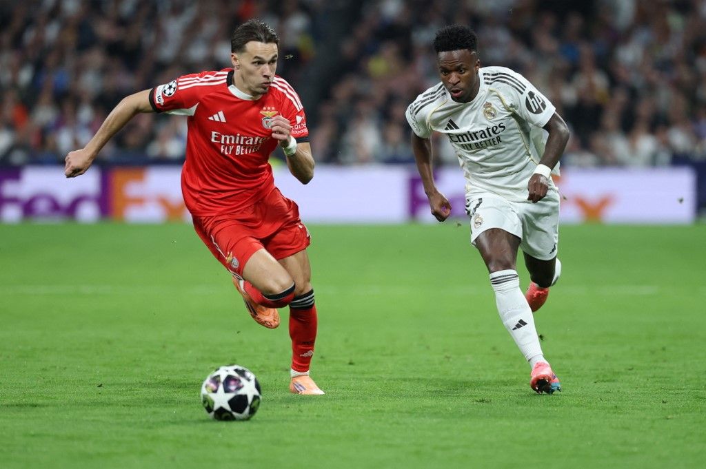Vinícius Jr. az odavágó után a madridi találkozón is győztes gólt szerzett a Benfica ellen