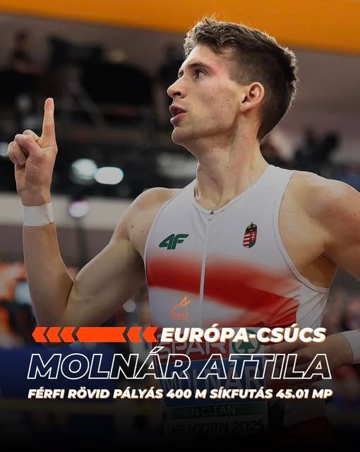 Molnár Attila szenzációs futással rukkolt ki Forrás: Facebook/Magyar Atlétika - Hungarian Athletics