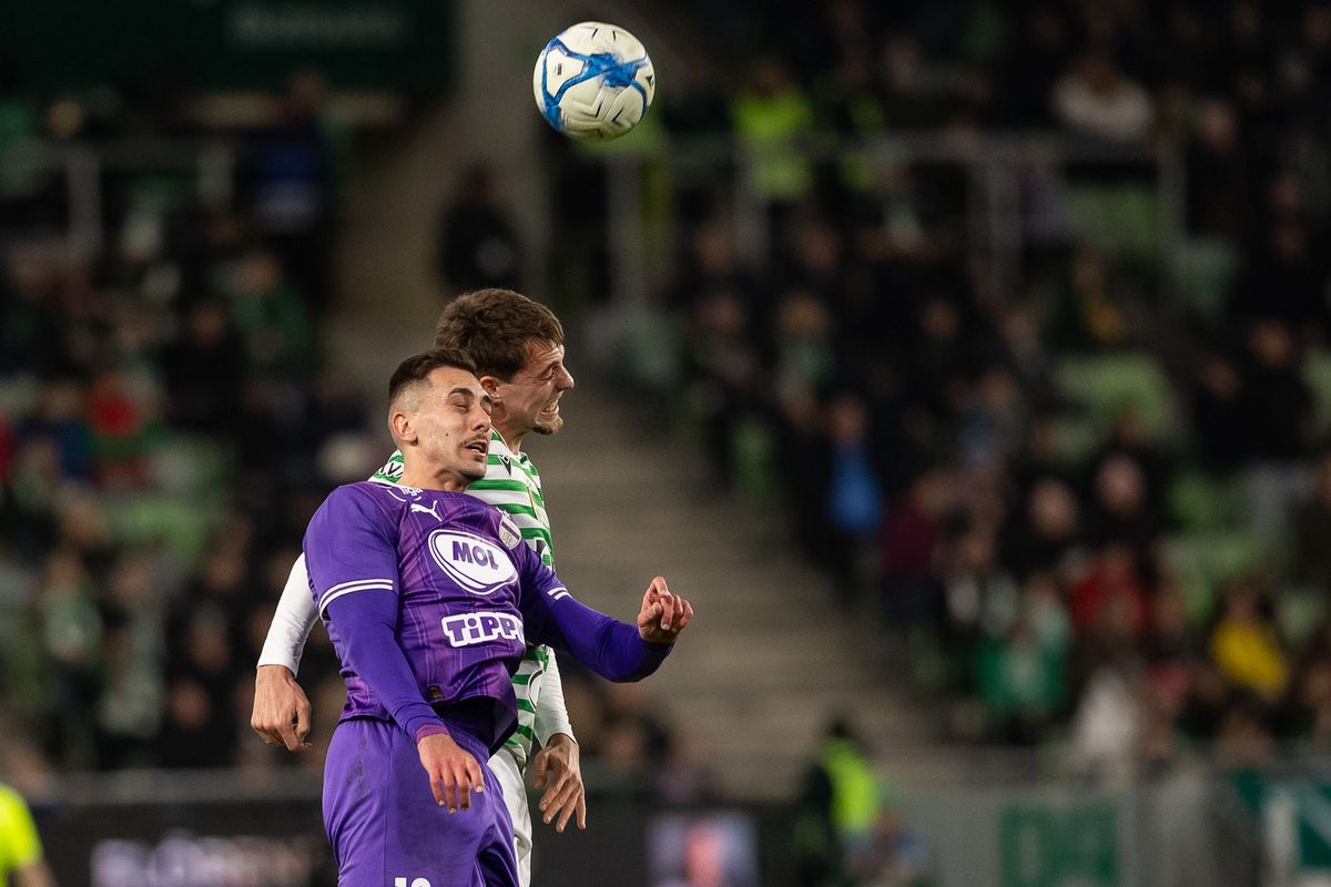 Nejc Gradisar (balra) végigjátszotta az első meccsét Újpesten