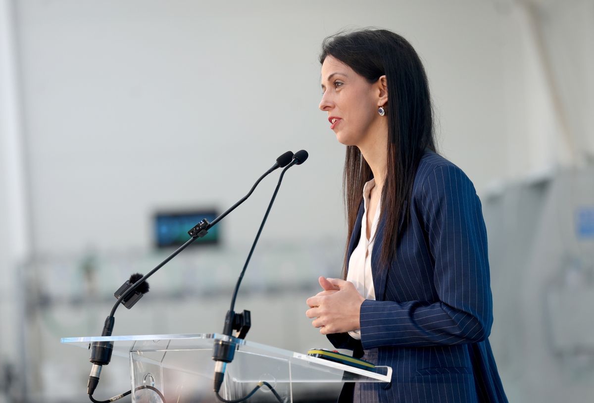 Szerencs, 2026. február 26.Koncz Zsófia, a Kulturális és Innovációs Minisztérium családokért felelős államtitkára, a térség fideszes országgyűlési képviselője beszédet mond a Metrinox Zrt. új gyártó- és fejlesztőüzemének átadásán Szerencsen 2026. február 26-án.MTI/Vajda János