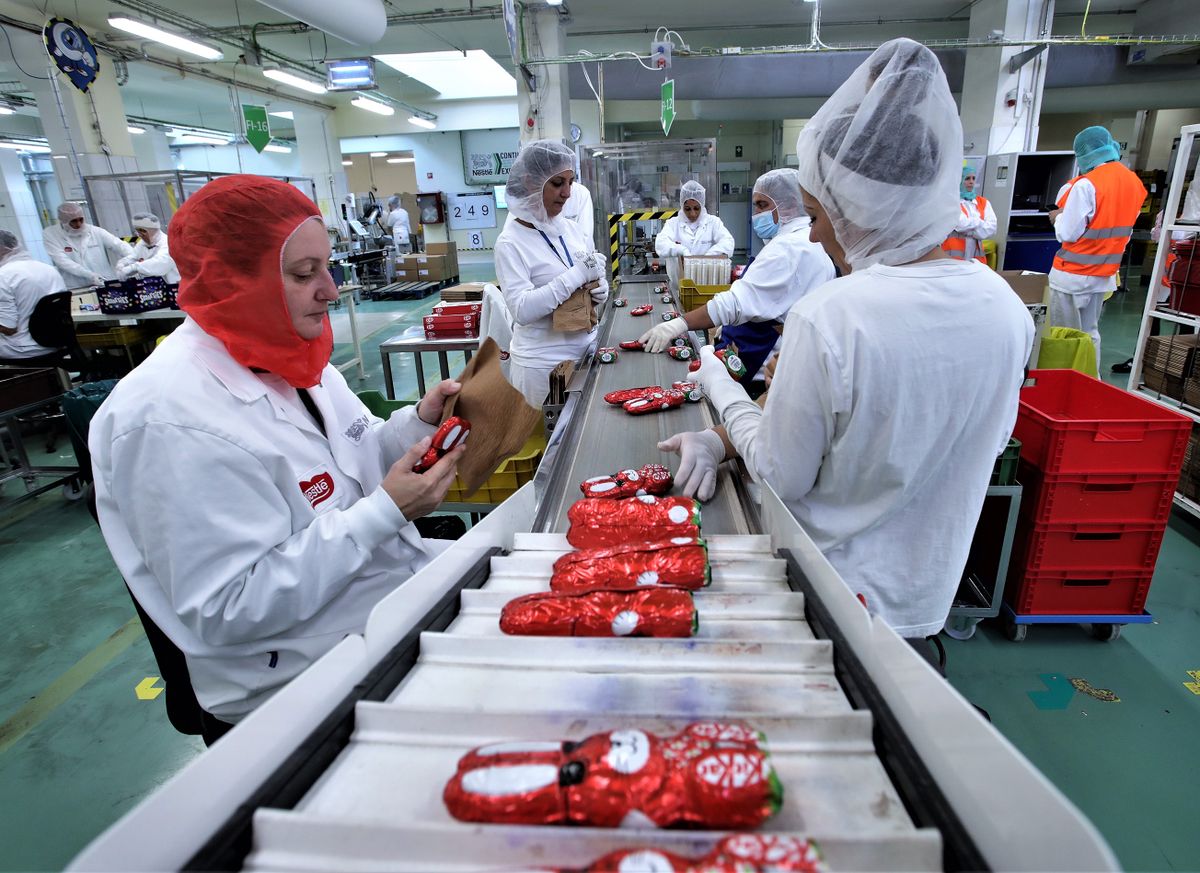 20220906 Diósgyőr
A Nestlé csokoládé egyetlen, kizárólag üreges csokoládéfigurákra specializálódott gyártóegysége.
fotó: Havran Zoltán (HZ)
Magyar Nemzet