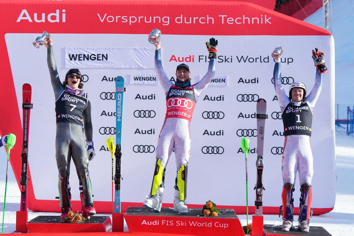 Lucas Pinheiro Braathen Brazília, Atle Lie McGrath Norvégia színeiben néhány hete Wengenben együtt állt alpesi sí vk-dobogón, a téli olimpián csak előbbinek jött ki a lépés