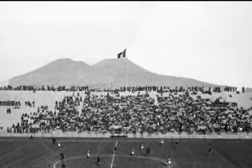 A nápolyi stadion, ahol a magyar és az egyiptomi csapat játszott