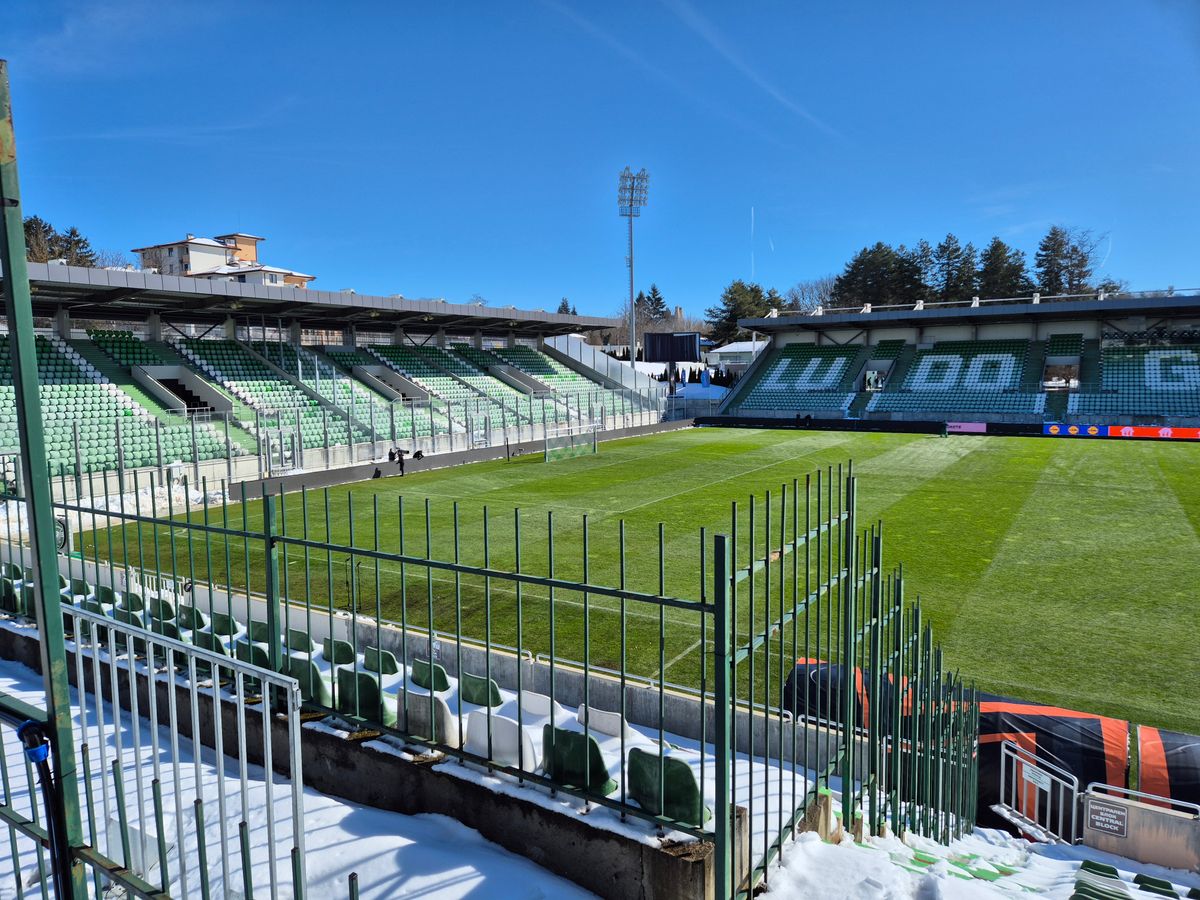 A Ludogorec–FTC mérkőzés napjának délelőttjén megnéztük a razgradi stadiont belülről