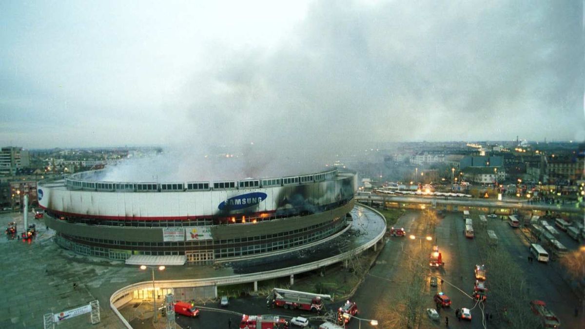 1999 decemberében leégett a Budapest Sportcsarnok
Fotó: MW archívum - Habik Csaba