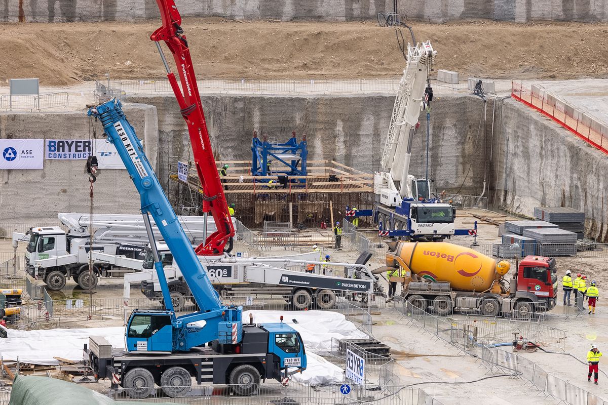 Paks II. betonalap öntése