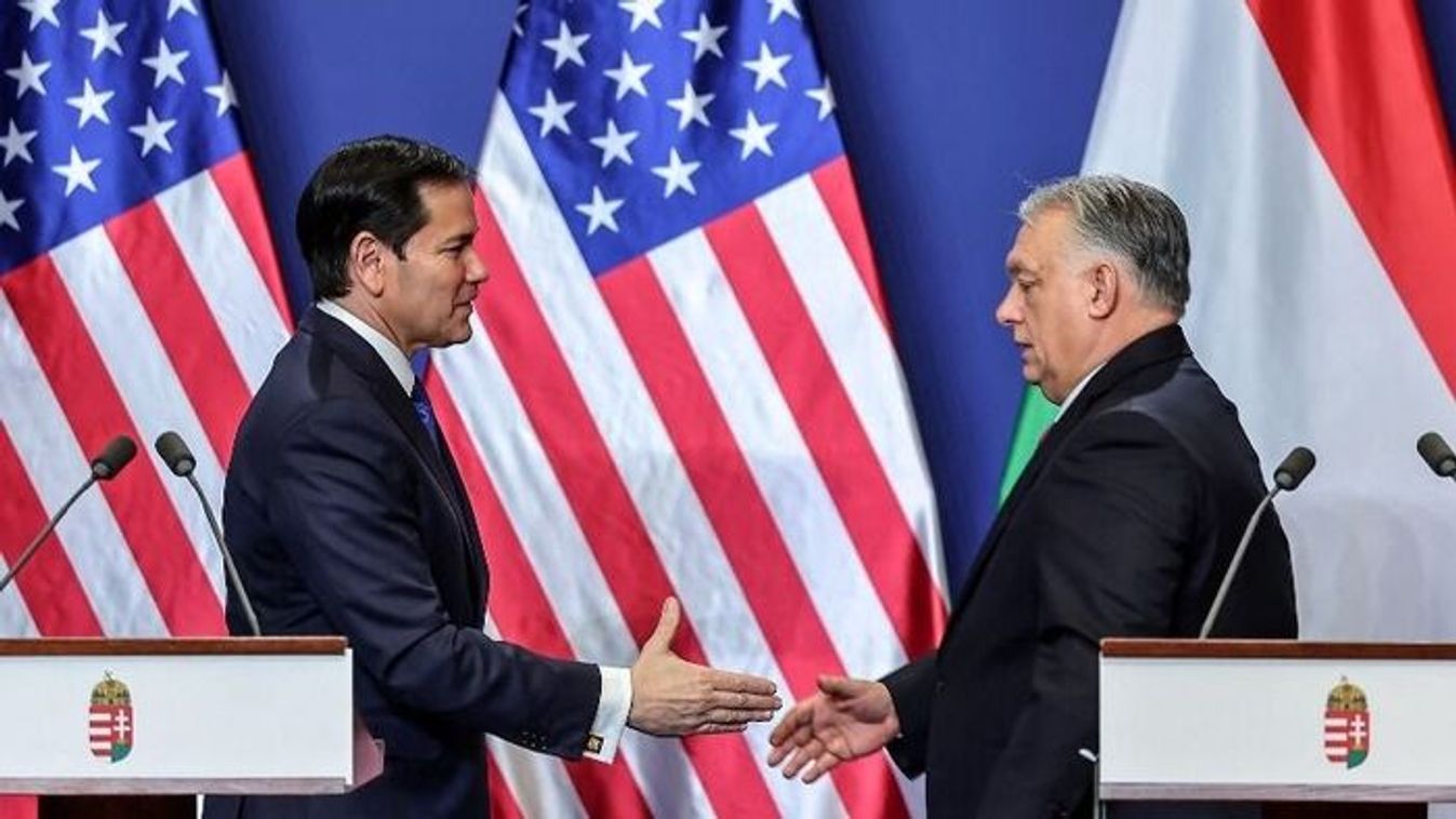 U.S. Secretary of State Marco Rubio shakes hands with Hungarian Prime Minister Viktor Orban during his visit to Budapest on February 16, 2026 (Photo: AFP)