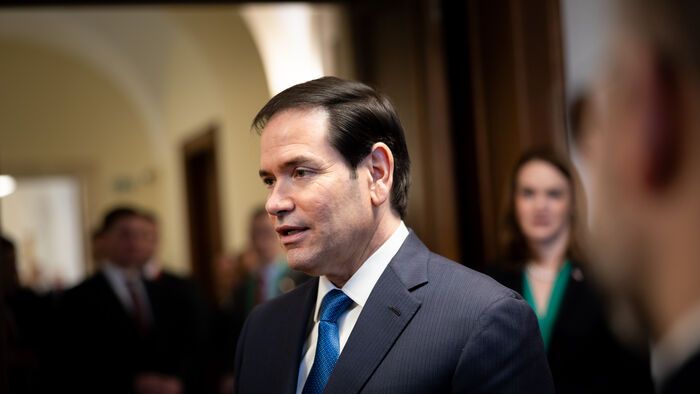 Az amerikai külügyminiszter Budapesten

Szöveg
Budapest, 2026. február 16. A Miniszterelnöki Kommunikációs Főosztály által közreadott képen Orbán Viktor miniszterelnök (j) és Marco Rubio amerikai külügyminiszter (b) a tárgyalásuk után tartott közös sajtót