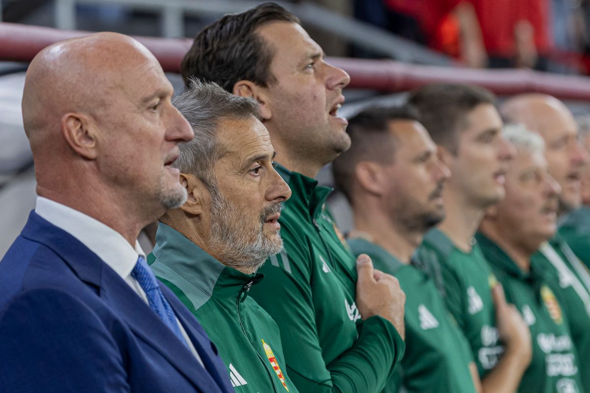 A magyar válogatott szövetségi kapitánya, Marco Rossi a stábjával együtt a Nemzetek Ligája sorsolását várhatja