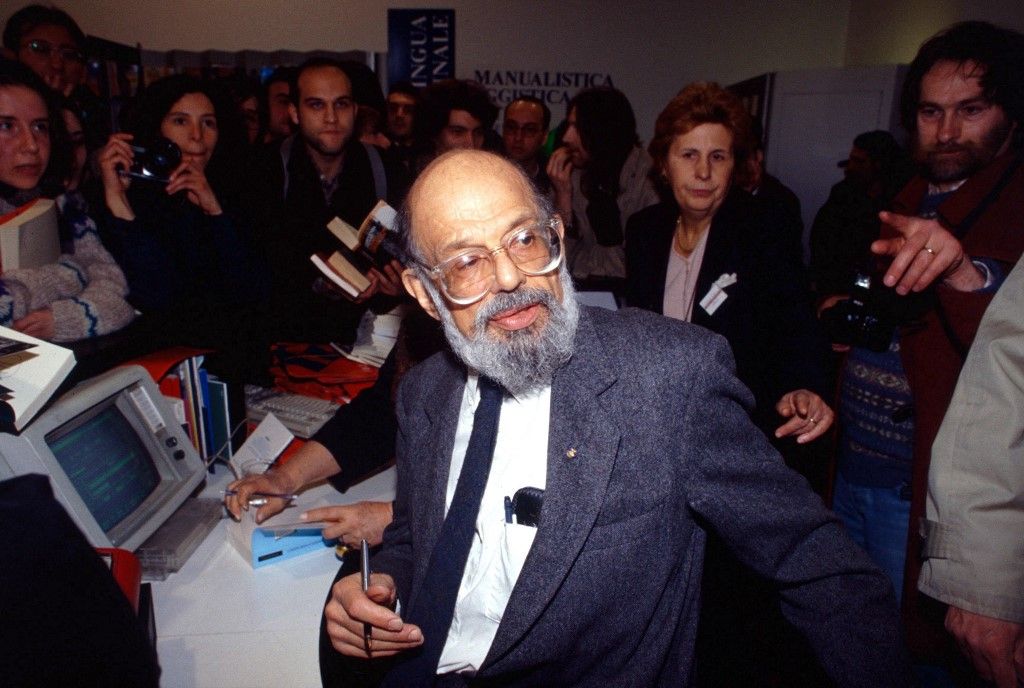 Milan 08/04/1996 Portrait de l'ecrivain Allen Ginsberg (1926-1997) ©Farabola/Leemage (Photo by leemage / Bridgeman Images via AFP) Lugas