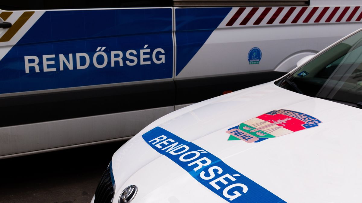 Budapest, Hungary - 03.29.2024 - Hungarian police car