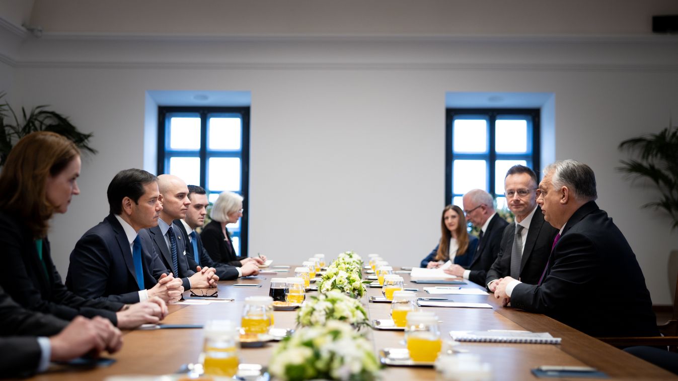 Orbán Viktor miniszterelnök és Marco Rubio amerikai külügyminiszter (Forrás: Miniszterelnöki Kabinetiroda)

