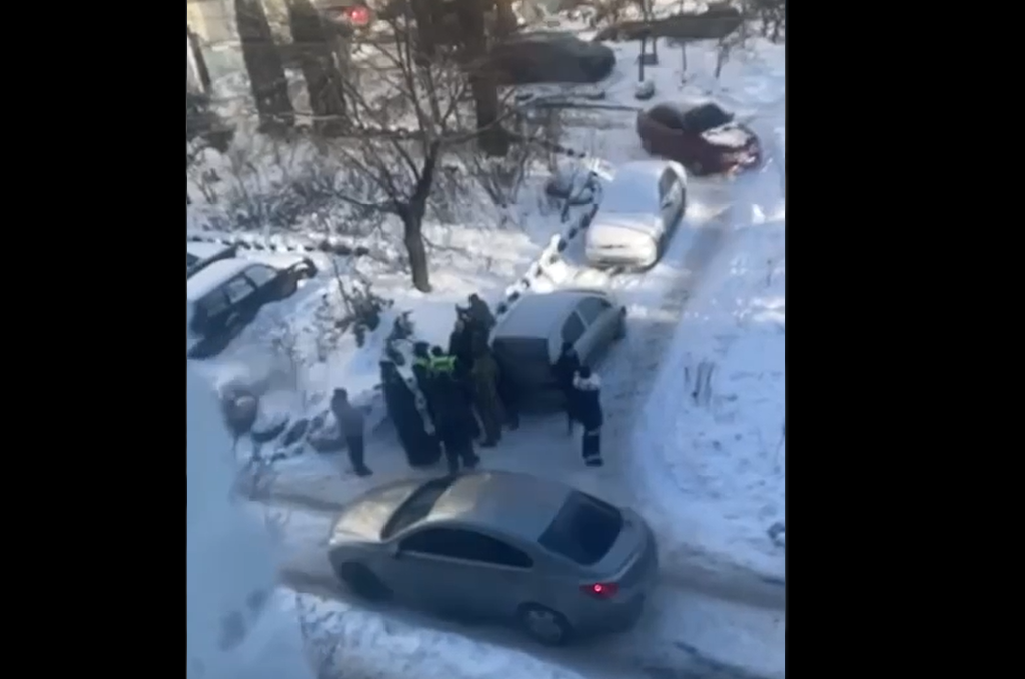 A kényszersorozás újabb szörnyű példája Hmelnickijben (Forrás: X)