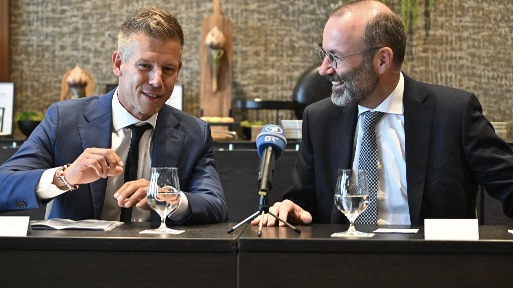 Magyar Péter és Manfred Weber