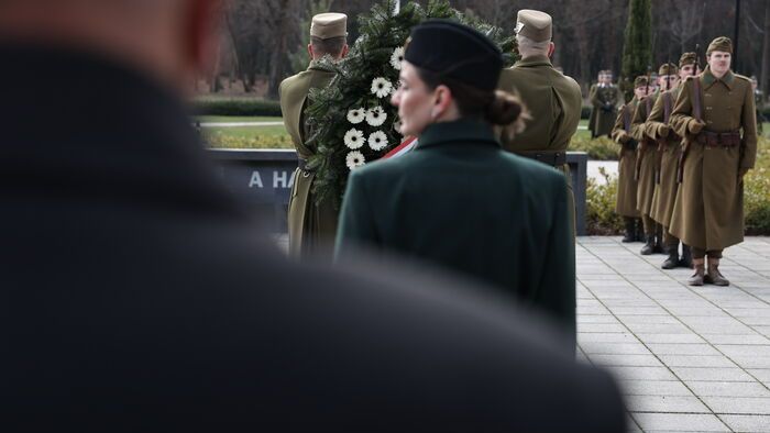 hősi halott magyar katona újratemetési szertartása Fiumei úti sírkert 