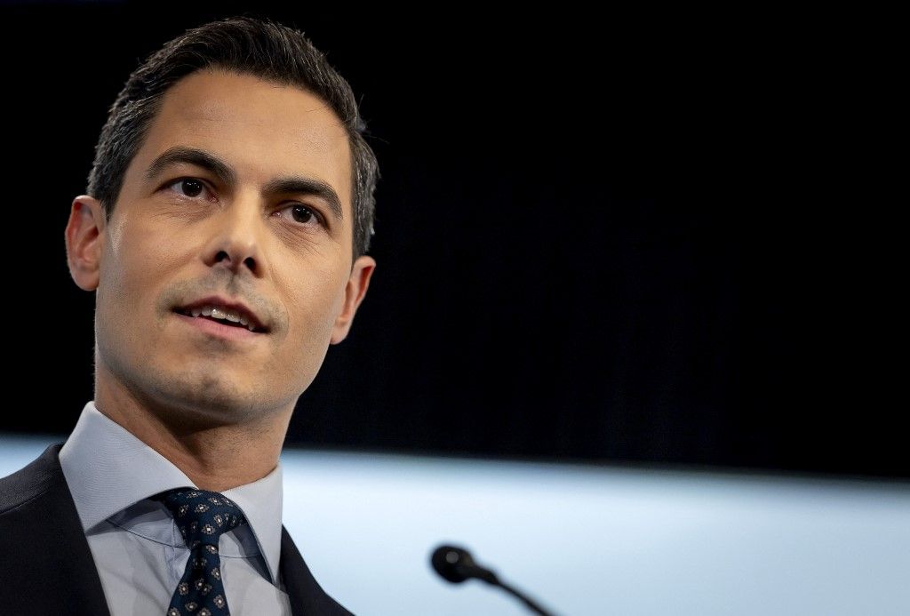 Hollandia új liberális kisebbségi kormánya új sarccal fedezné a fegyverkezést. A képen Rob Jetten holland miniszterelnök Fotó: ANP via AFP