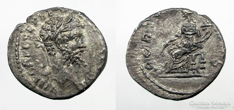 Septimius Severus ezüstdénárja. Forrás: Galéria Savaria