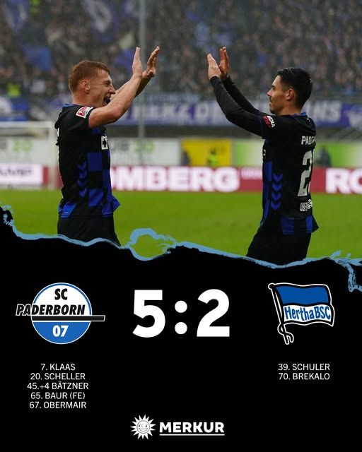 Nagy győzelmet aratott a Paderborn a Hertha, Dárdai Márton csapata ellen