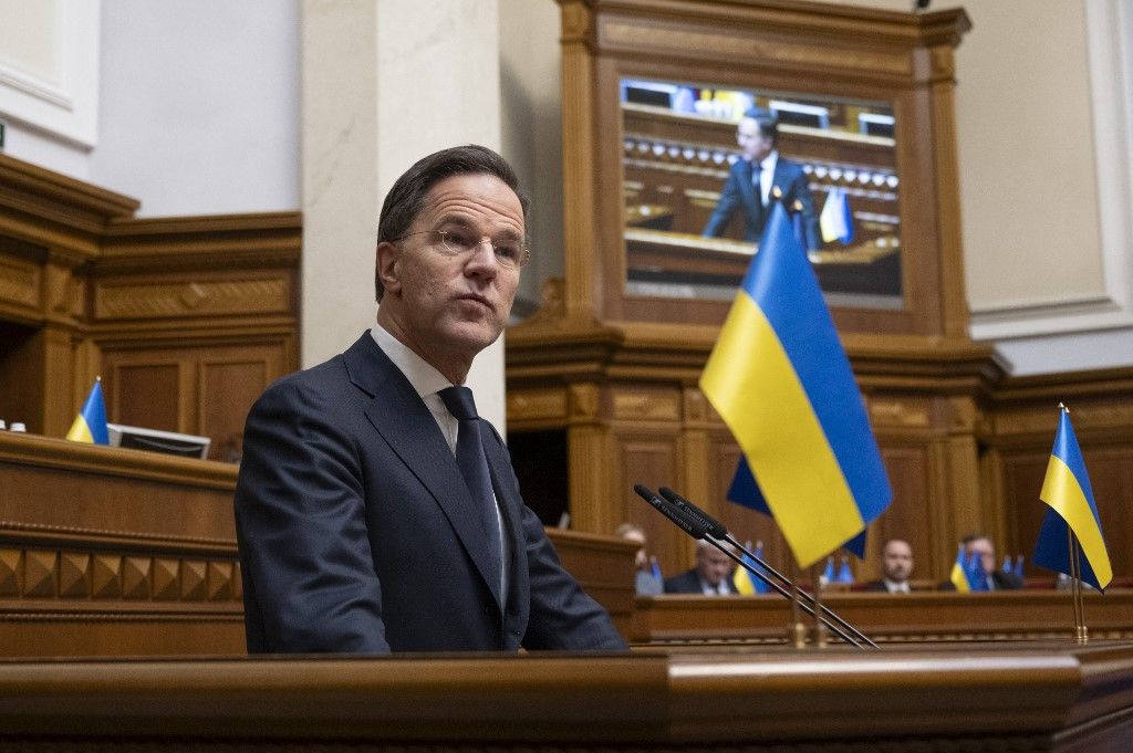 Mark Rutte NATO-főtitkár felszólalt az ukrán parlamentben